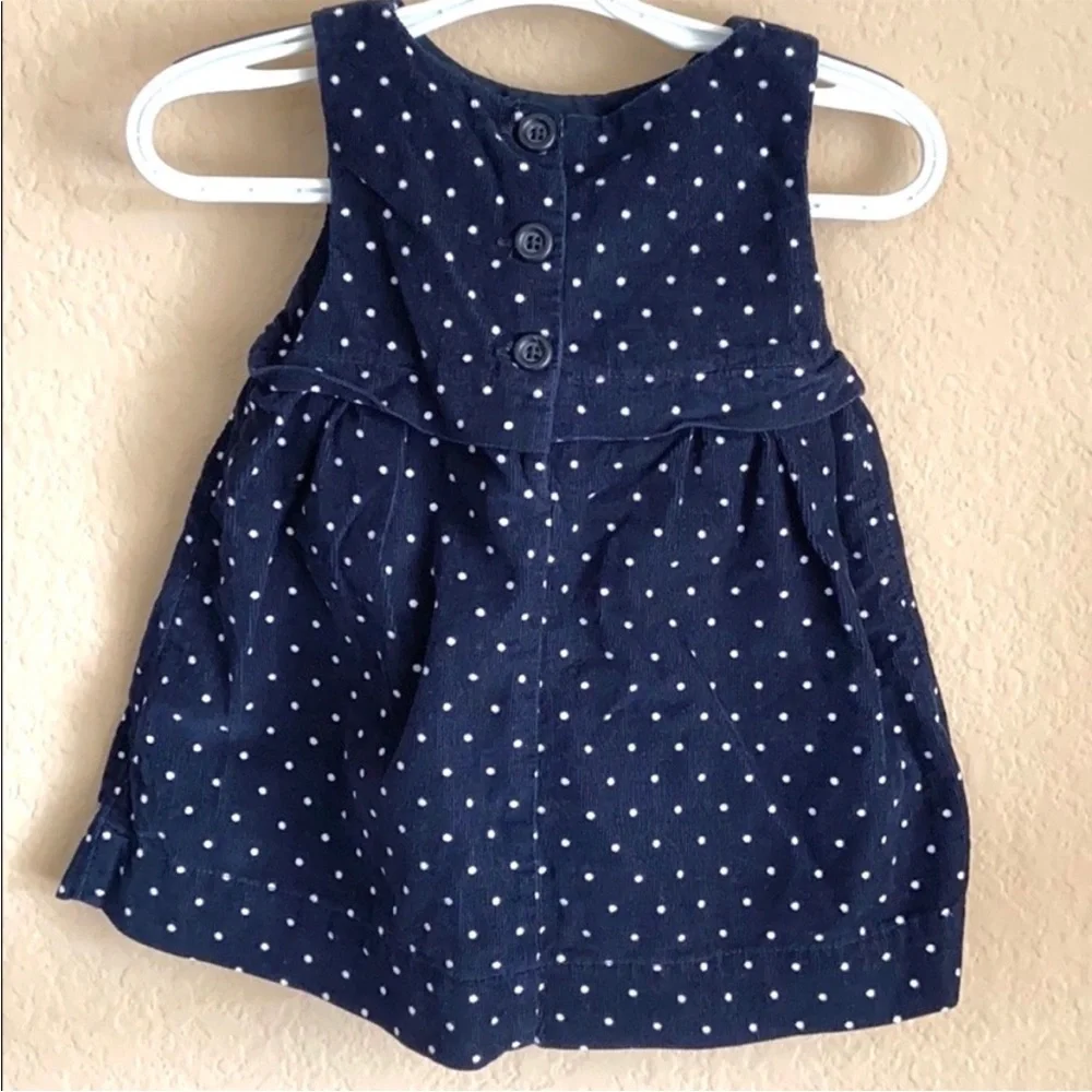 Baby Gap corduroy polka dot dress